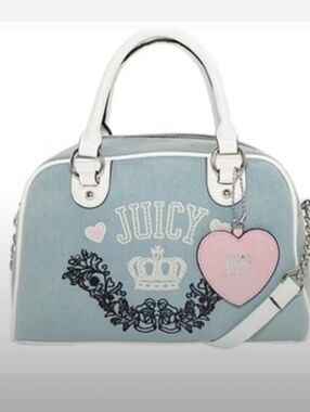 Juicy Couture-Retro Bowler Handbag Crossbody  🩵🩷